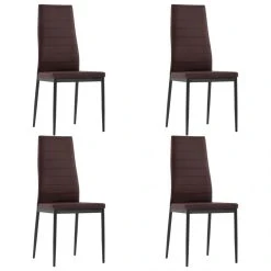 VidaXL Ensemble De Salle à Manger 5 Pcs Marron -Pegane Shop vidaxl ensemble de salle a manger 5 pcs marron 7409930 18653458 1200x1200