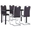 VidaXL Ensemble De Salle à Manger 5 Pcs Similicuir Marron