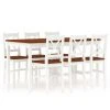 VidaXL Ensemble De Salle à Manger 7 Pcs Pinède Blanc Et Marron