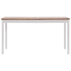 VidaXL Ensemble De Salle à Manger 7 Pcs Pinède Blanc Et Marron -Pegane Shop vidaxl ensemble de salle a manger 7 pcs pinede blanc et marron 7094120 17713760 1200x1200