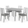 VidaXL Mobilier De Salle à Manger 5 Pcs MDF Gris