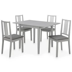 VidaXL Mobilier De Salle à Manger 5 Pcs MDF Gris
