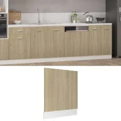 VidaXL Panneau De Lave-vaisselle Chêne Sonoma 59,5x3x67 Cm Agglomér?...