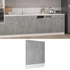 VidaXL Panneau De Lave-vaisselle Gris Béton 59,5x3x67 Cm Aggloméré