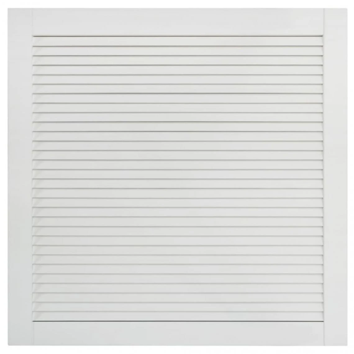VidaXL Porte à Persiennes Bois De Pin Massif Blanc 39,5x39,4 Cm 2 VidaXL Porte à Persiennes Bois De Pin Massif Blanc 39,5x39,4 Cm - Image 2