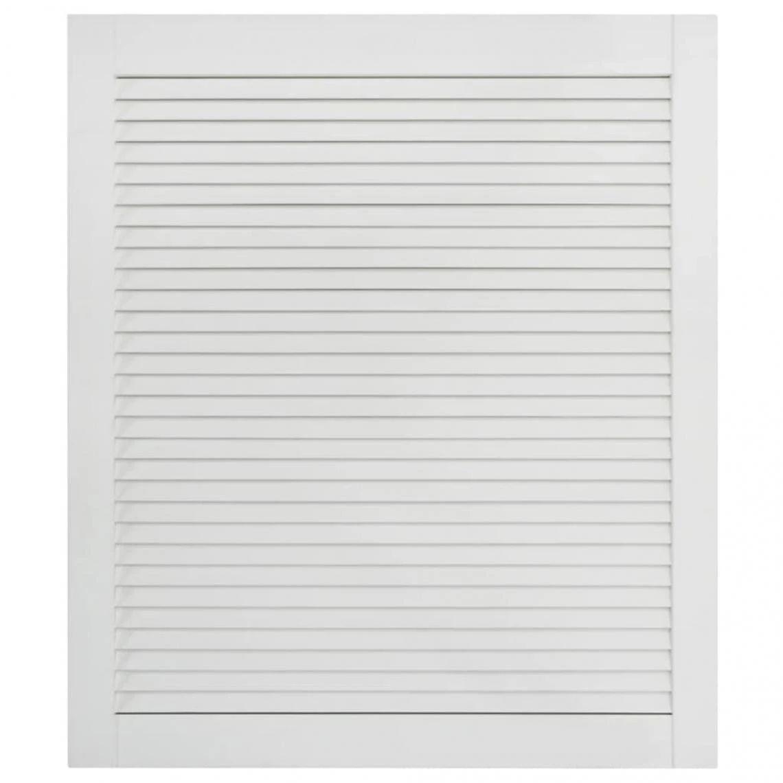 VidaXL Porte à Persiennes Bois De Pin Massif Blanc 61,5x49,4 Cm 2 VidaXL Porte à Persiennes Bois De Pin Massif Blanc 61,5x49,4 Cm - Image 2