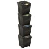 VidaXL Poubelles Empilables 4 Pcs Anthracite 100 L