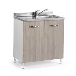 Webmarketpoint Évier De Cuisine Orme 2 Portes Cm 80x50xH 85