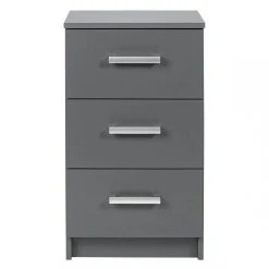 Altobuy ZEINE - Meuble De Rangement 3 Tiroirs Gris Graphite