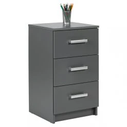 Altobuy ZEINE - Meuble De Rangement 3 Tiroirs Gris Graphite -Pegane Shop zeine meuble de rangement 3 tiroirs gris graphite 11322080 29589160 1140x1140
